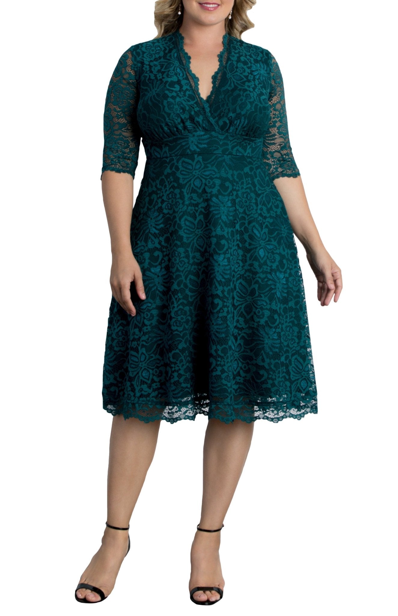 Mademoiselle Lace Cocktail Dress - Plus - DressbarnDresses