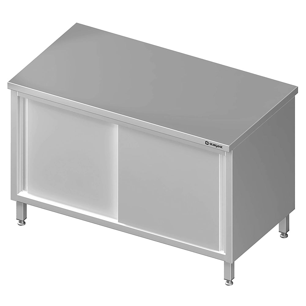 Stalgast Durchreicheschrank mit Schiebetüren, 1800x600x850 mm, ohne Aufkantung, verschweißt