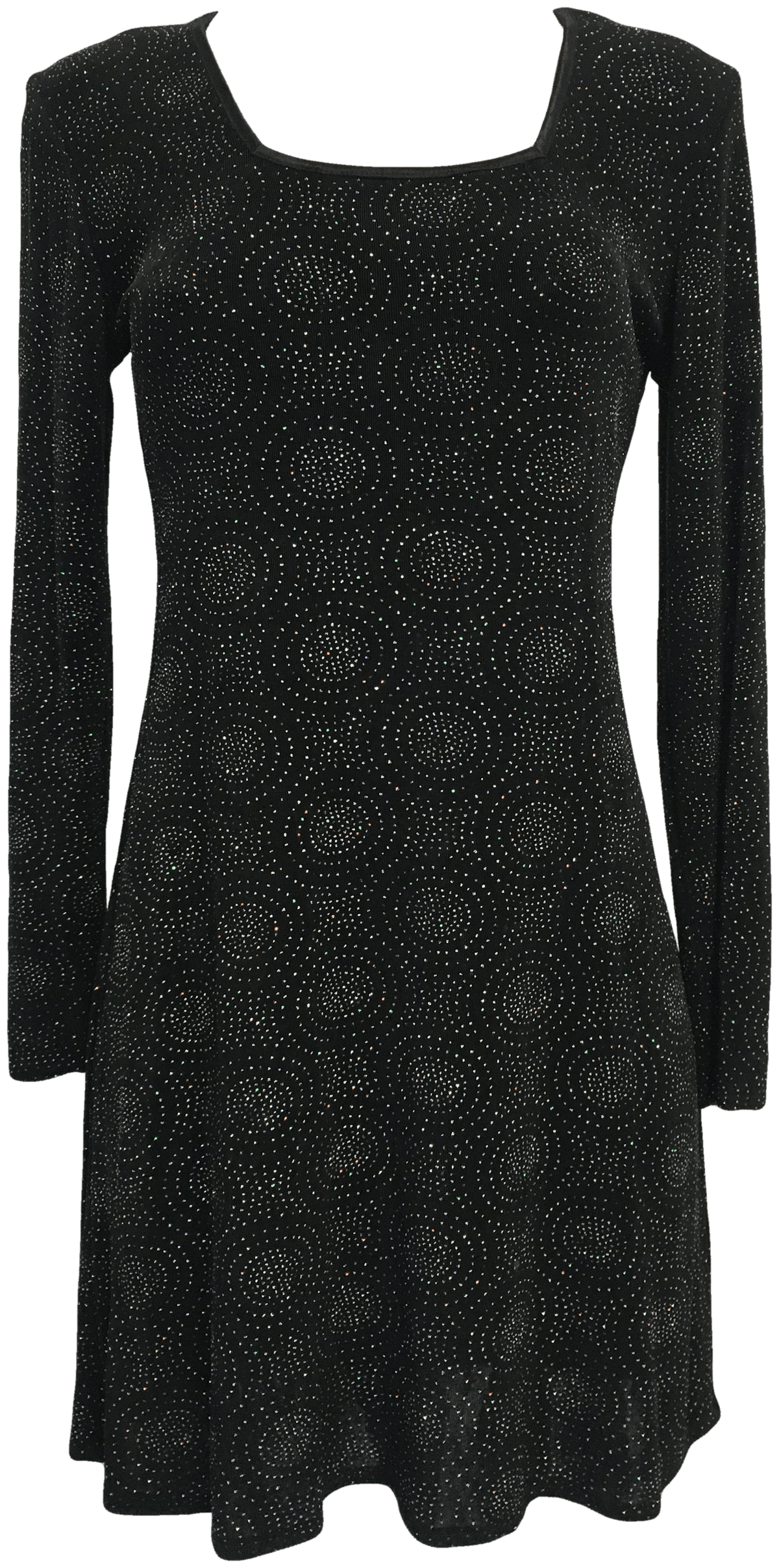90's Black Sparkly Stretch Dress by Rabbit Rabbit Rabbit Designs