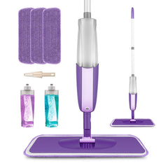 MEXERRIS Microfiber Spray Mop forCleaning Hardwood FloorWith 410ml Bottle + 410ml Bottle + 3 reusable Pads - IMICHOICE