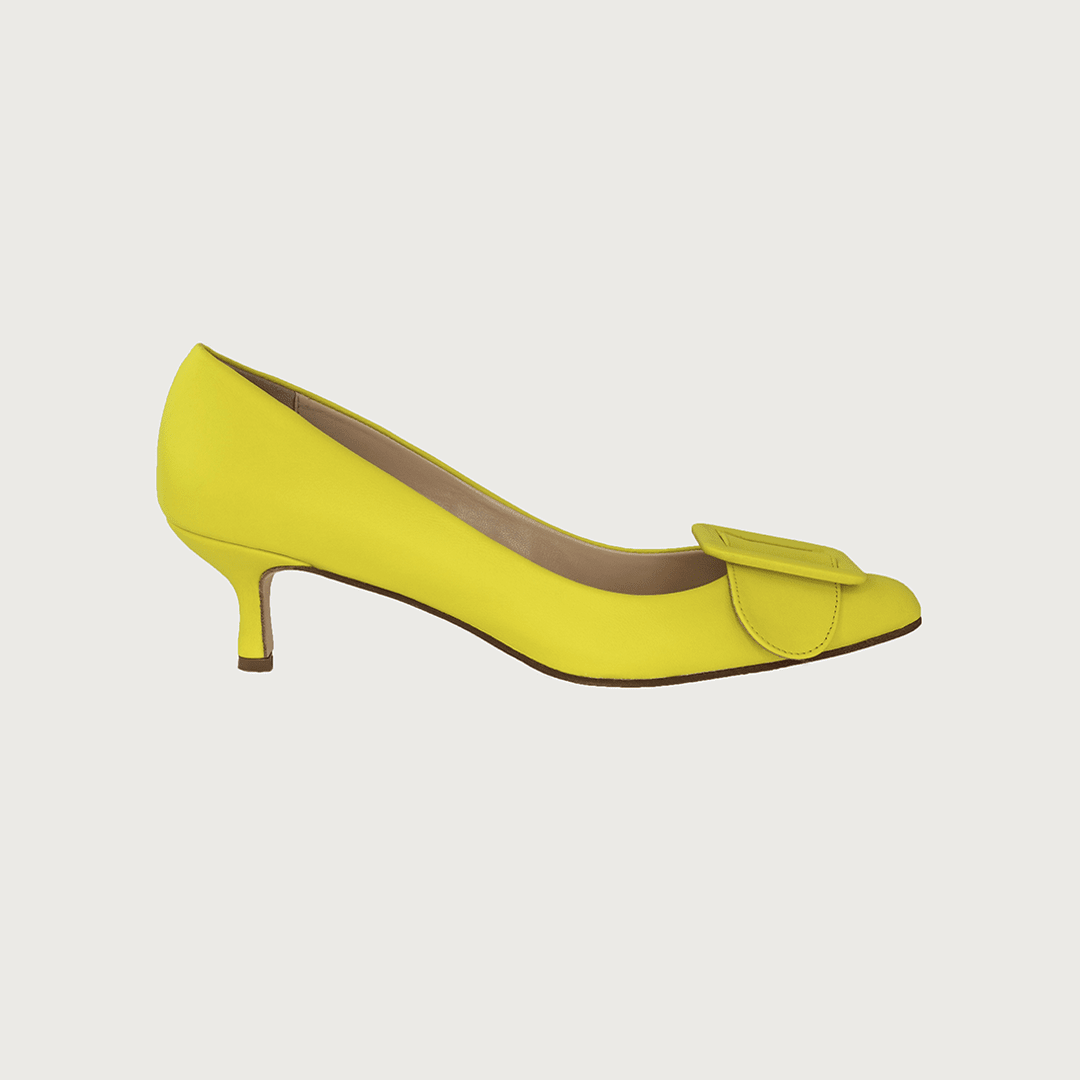 MILK CANARY YELLOW LEATHER Heels andreacarrano