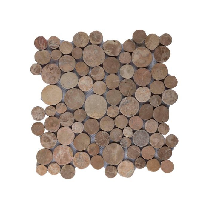 Mosaic coin light brown 30x30 - Tegeleend