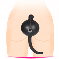 MRIMIN Black MRIMIN Inflatable Butt Plug with Detachable Needle & Anal Sex Toys for Man and Women
