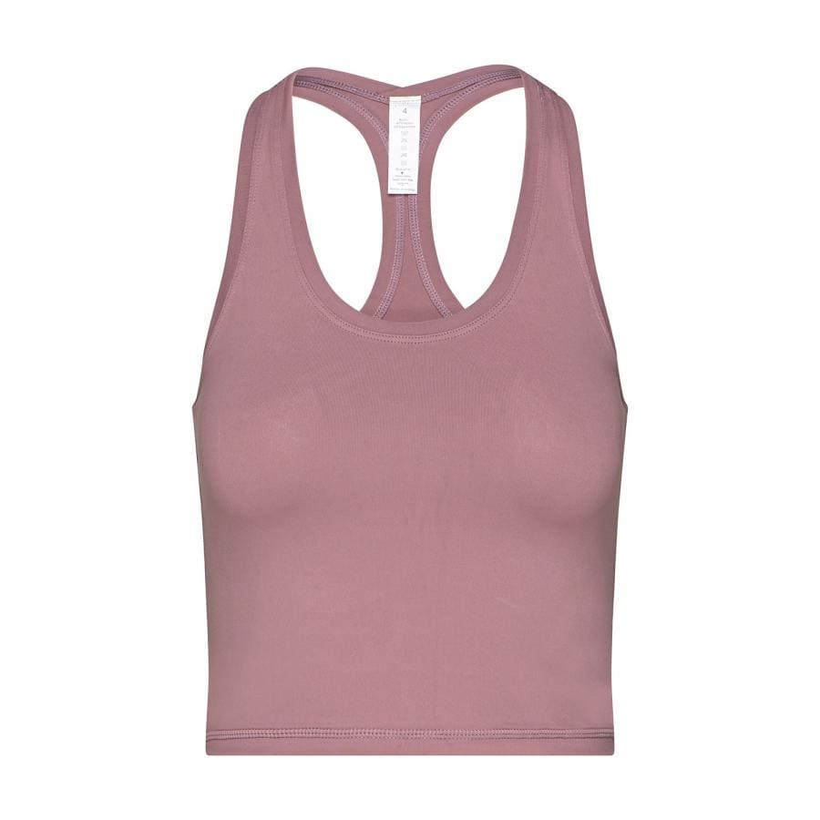 Cropped top ovvero canotta lunghezza vita cipria