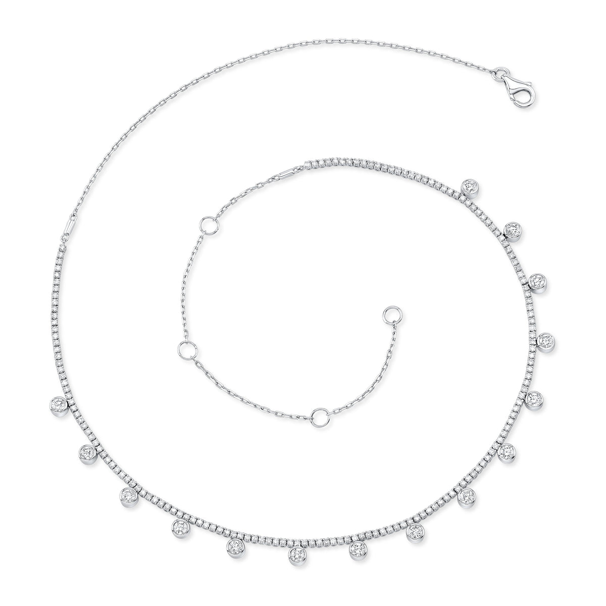 Uneek Cascade Collection Charm Necklace