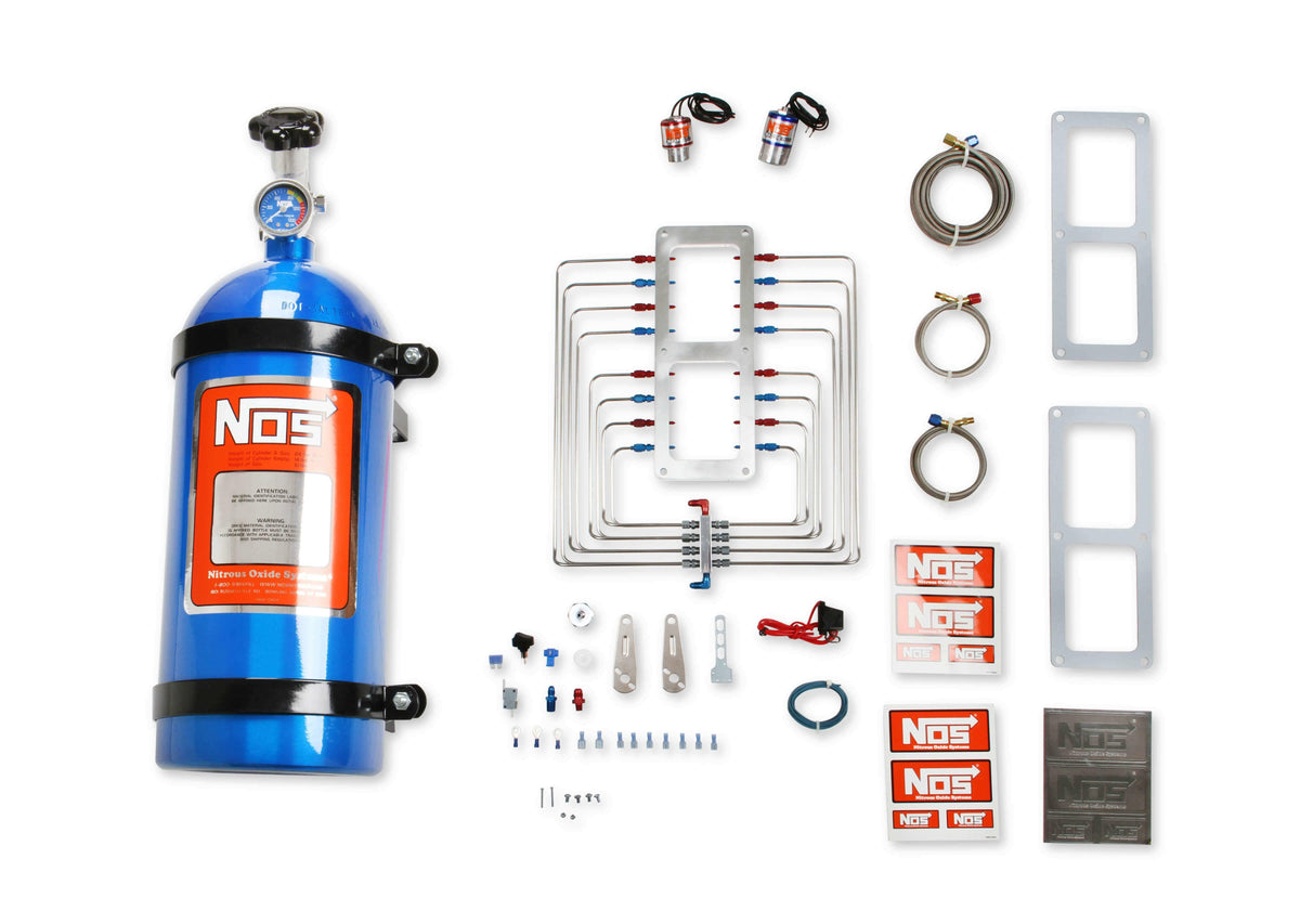 NOS supercharger nitrous sstem for GMC 6-71/8-71 blower system show kit w/ 10lb -6AN 10 lb blue red wet plate 2493