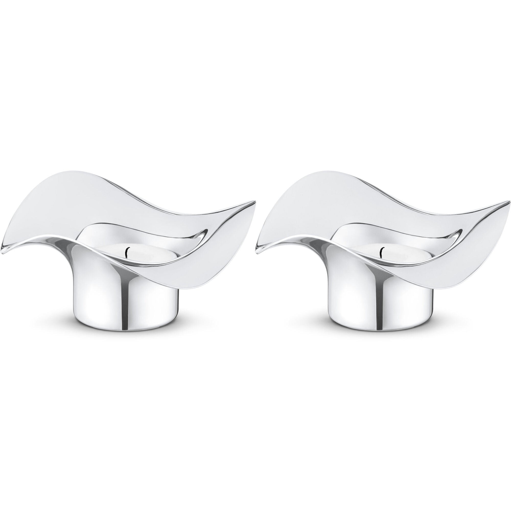 Georg jensen Georg jensen Cobra Fyrfadsstage, 2 stk. – produktbillede (Lysestage)