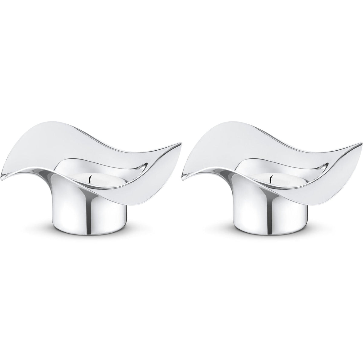 Georg jensen Georg jensen Cobra Fyrfadsstage, 2 stk. – produktbillede (Lysestage)