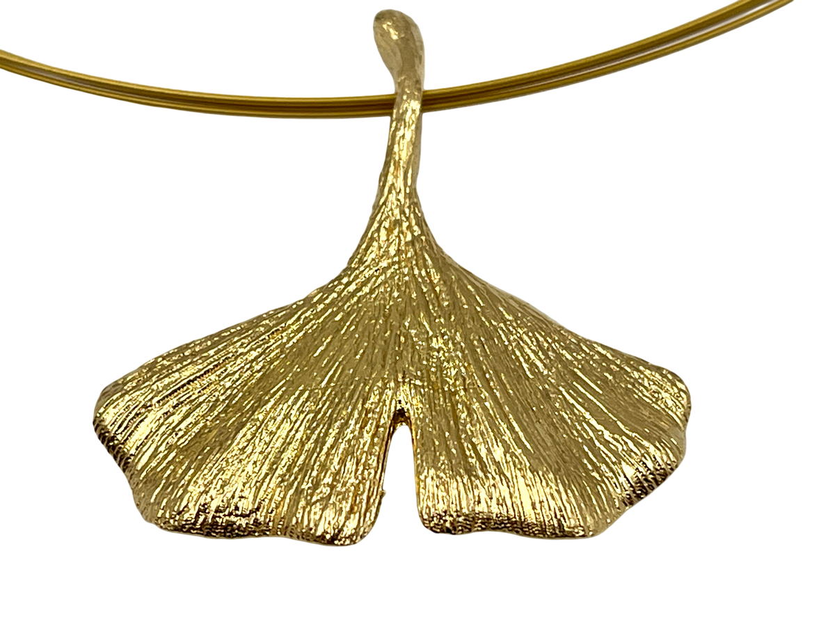 Collier "Ginkgo" vergoldet