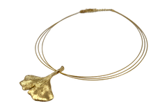 Collier "Ginkgo" vergoldet