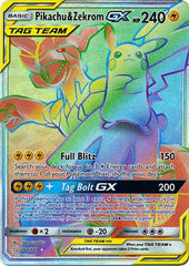 Pikachu & Zekrom GX Hyper Rare - 184/181 - Hyper Rare