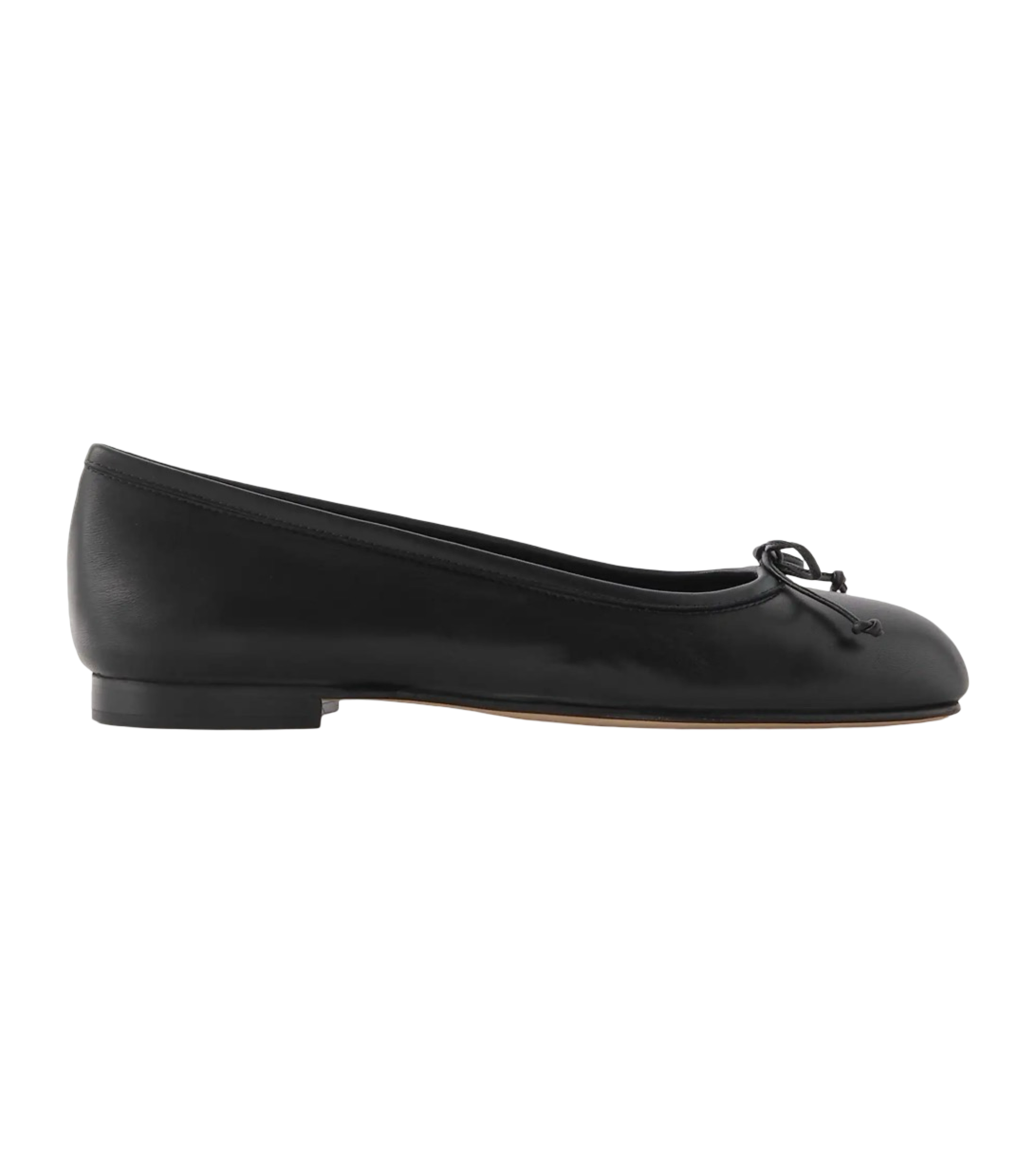 Veralli Bow-Detailed Leather Ballet Flats
