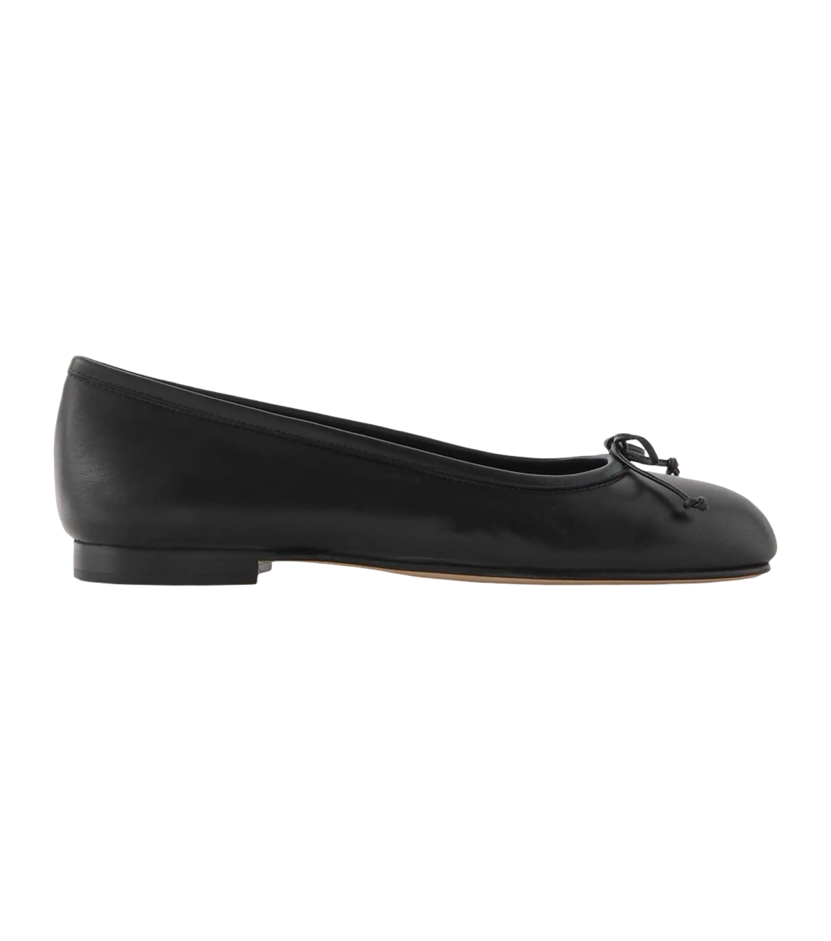 Veralli Bow-Detailed Leather Ballet Flats