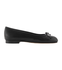 Veralli Bow-Detailed Leather Ballet Flats