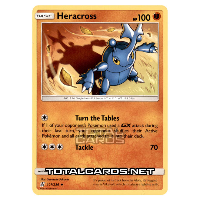 Pokemon - Sun & Moon - Unified Minds - Heracross - 107/236