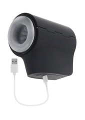 Playboy Come Along Dual End Rechargeable Masturbator - Black/Clear