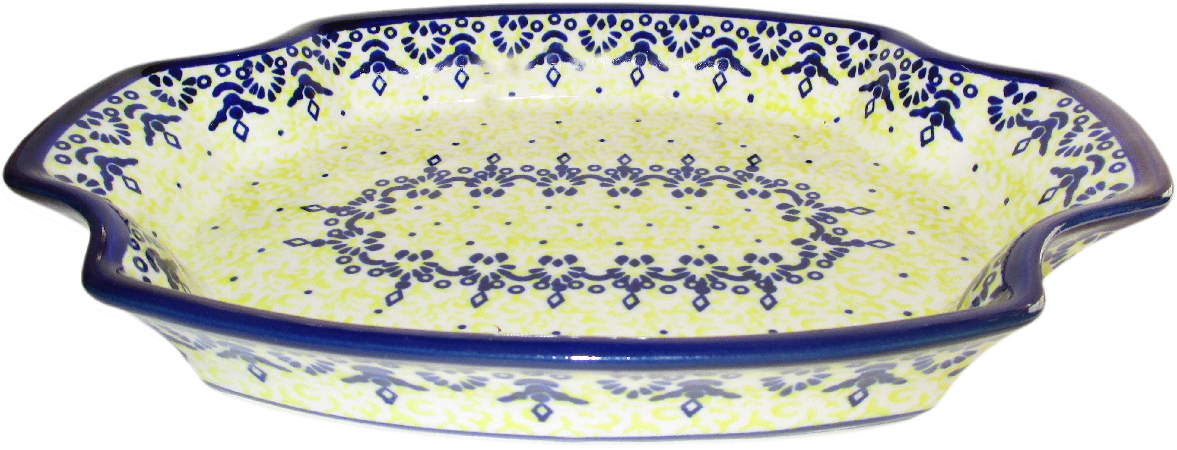 Boleslawiec Polish Pottery Large Fancy Platter "Lace"