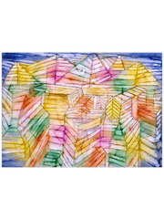Klee Theater Mountain Construction - Art Print Ünlü Ressamlar Poster
