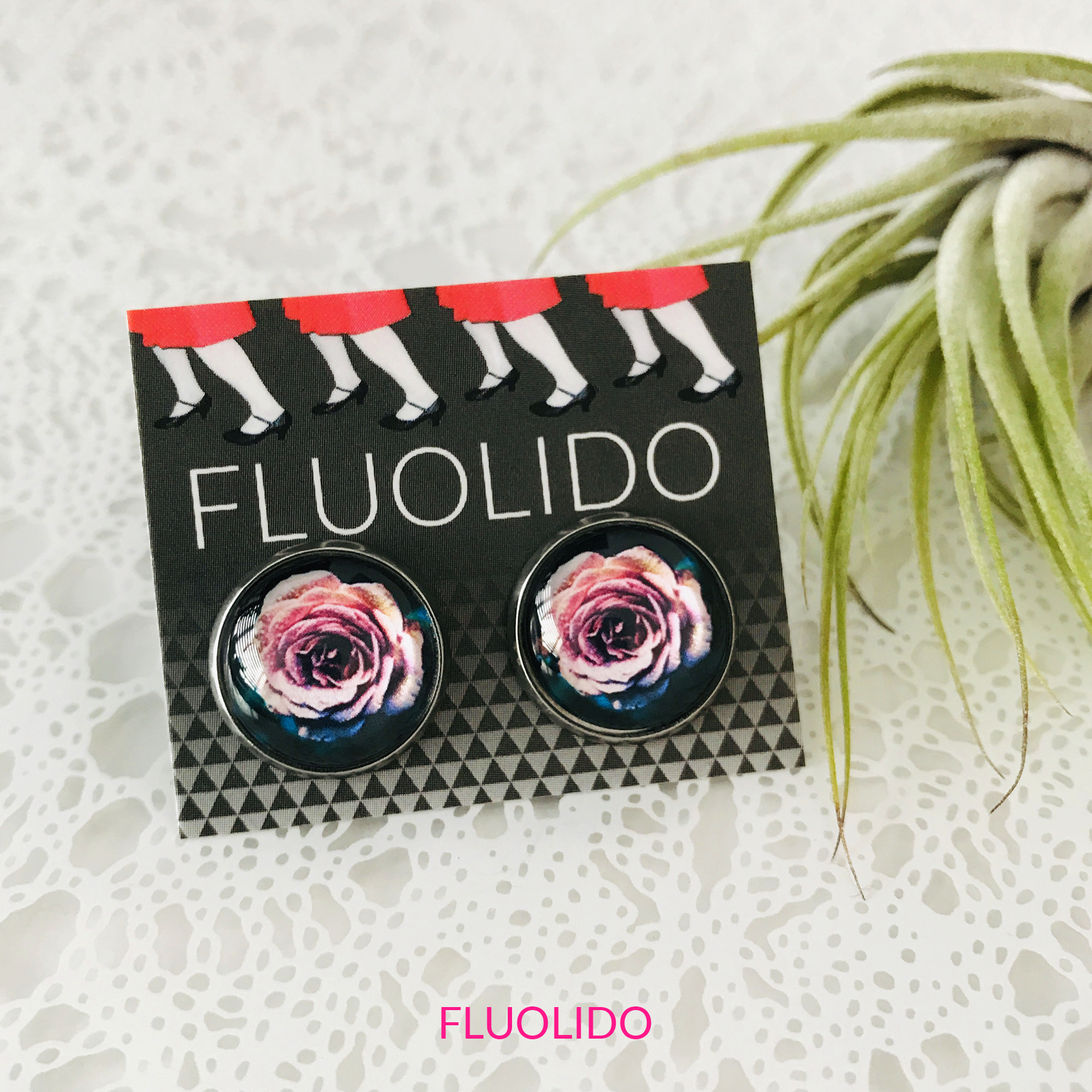 Boucles d'oreilles Pourpre (+micro)