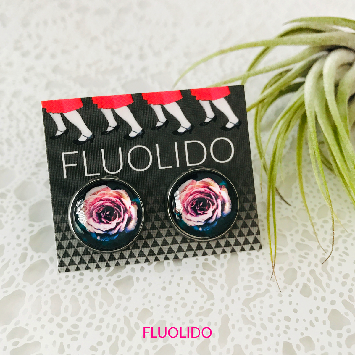 Boucles d'oreilles Pourpre (+micro)