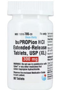 (Wellbutrin XL) Bupropion XL/ER 300mg- #90 tablets (NDC#16571-863-09 LOT#BPB125181C)