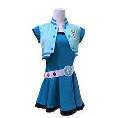 Powerpuffing Anime Girls Z Momokoes Uniform Akatsutsuming Dress Cosplay Costume Any Size Bubbles