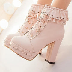 Playful Sissy Ruffle Booties - Sissy Lux