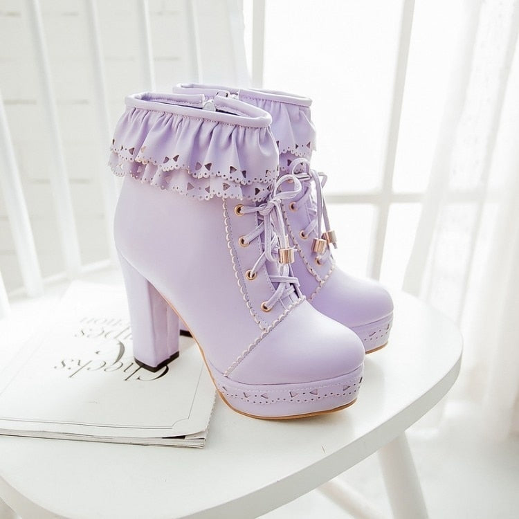 Playful Sissy Ruffle Booties - Sissy Lux