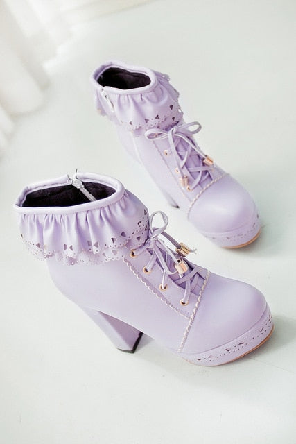 Playful Sissy Ruffle Booties - Sissy Lux