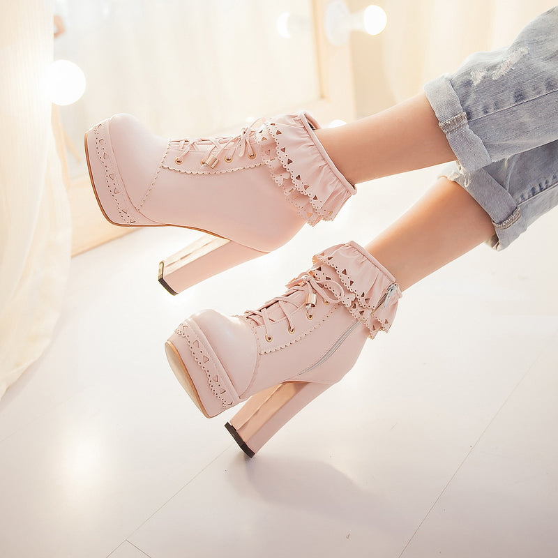 Playful Sissy Ruffle Booties - Sissy Lux
