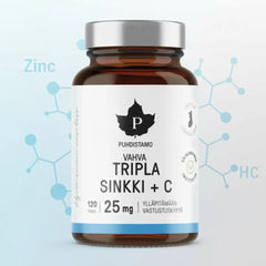 Puhdistamo triple zinc + c (120 caps) - supplement