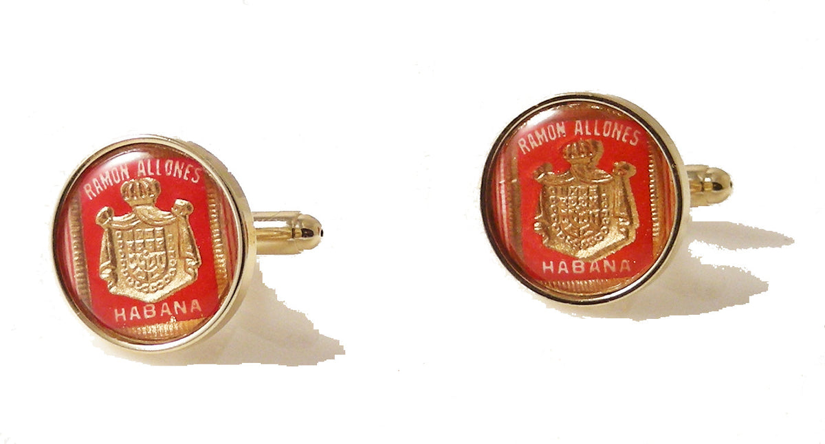 ramon allones cuban cigar band cufflinks new orleans cufflinks