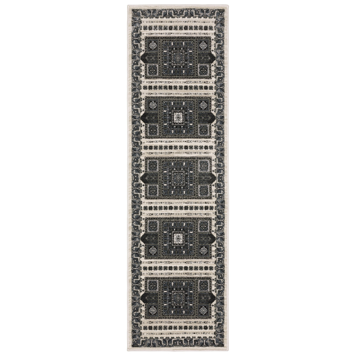 Oriental Weavers Raylan RAY01 Grey/Blue Area Rug