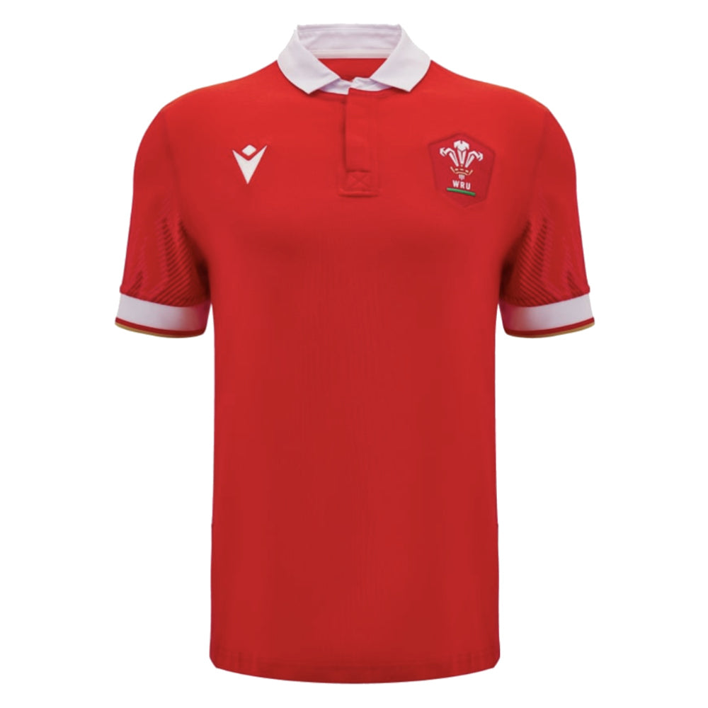 2024-2025 Wales WRU Home Cotton Rugby Shirt Product - Football Shirts Macron