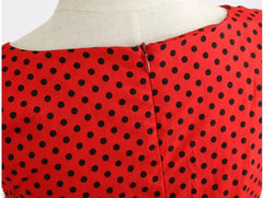 Rød 50-Talls Pin Up-Kjole