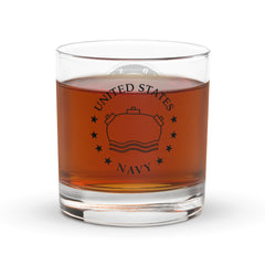 US Navy Mineman Navy MN Insignia Rocks Glass 10.5 oz