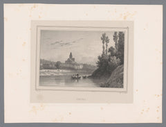 Zicht op Triel-sur-Seine, Isodore-Laurent Deroy, 1829 - 1831 Canvas Print