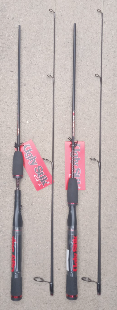 2 SHAKESPEARE UGLY STIK stick GX2 5-foot two piece spinning rods ultra light