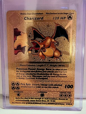 Charizard Gold Card Classic Pokémon Foil Art Card Rare