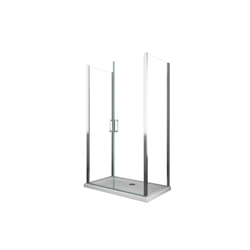 Iris 80x120 Fisso+Saloon Cromo Trasparente
