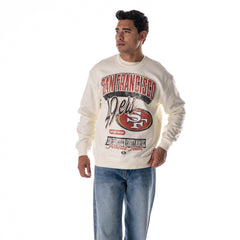 San Francisco 49ers Unisex Graphic Crew Fleece - Vintage White-Crew Fleece-thewildcollective