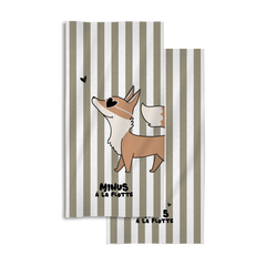 Serviette Minus à la flotte Renard verte - Zakuw