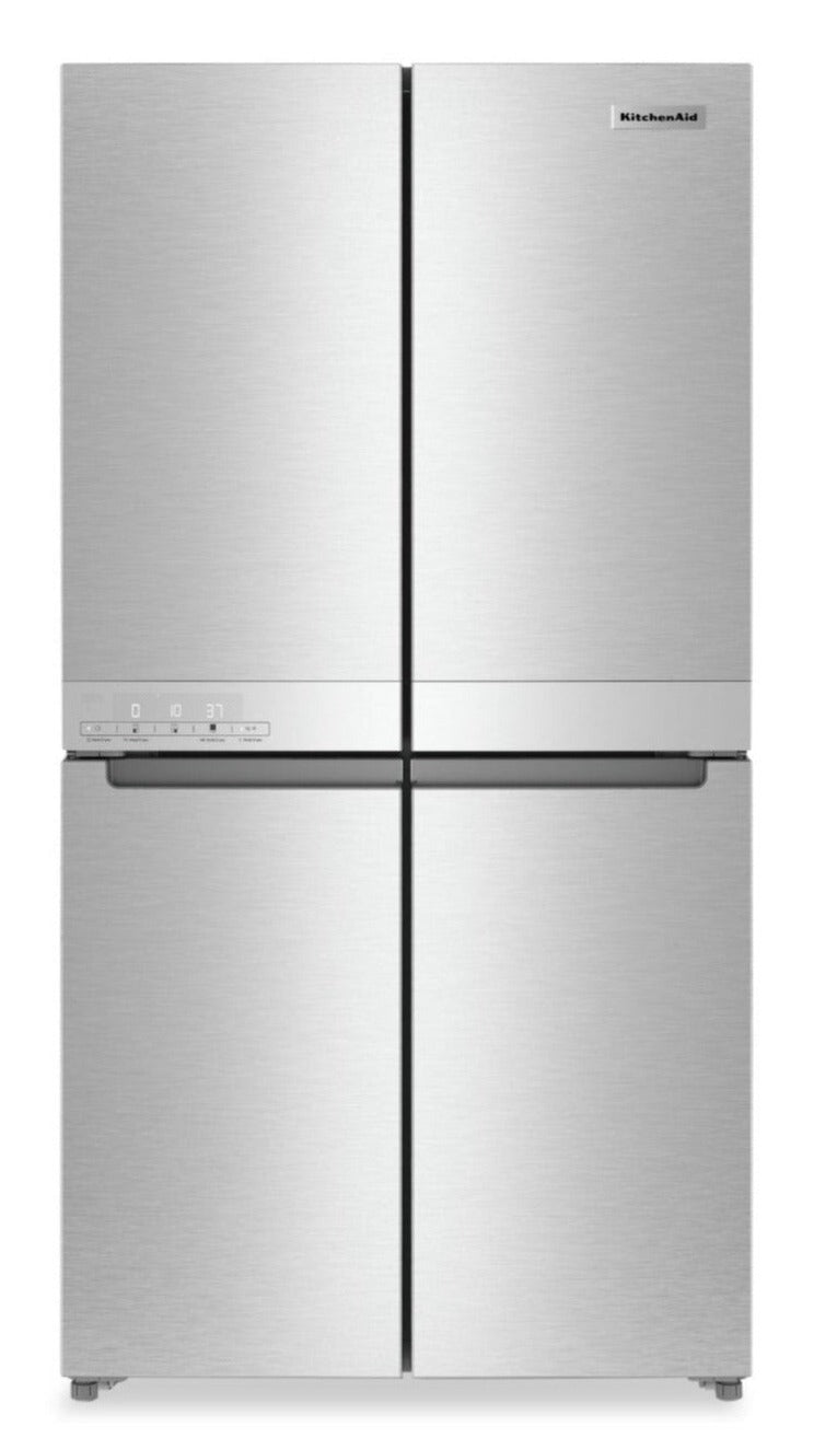 KitchenAid 19.4 Cu. Ft. Counter-Depth 4-Door Refrigerator - KRQC506MPS