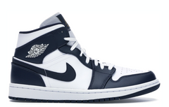 Nike Air Jordan 1 Mid "White Metallic Gold Obsidian"