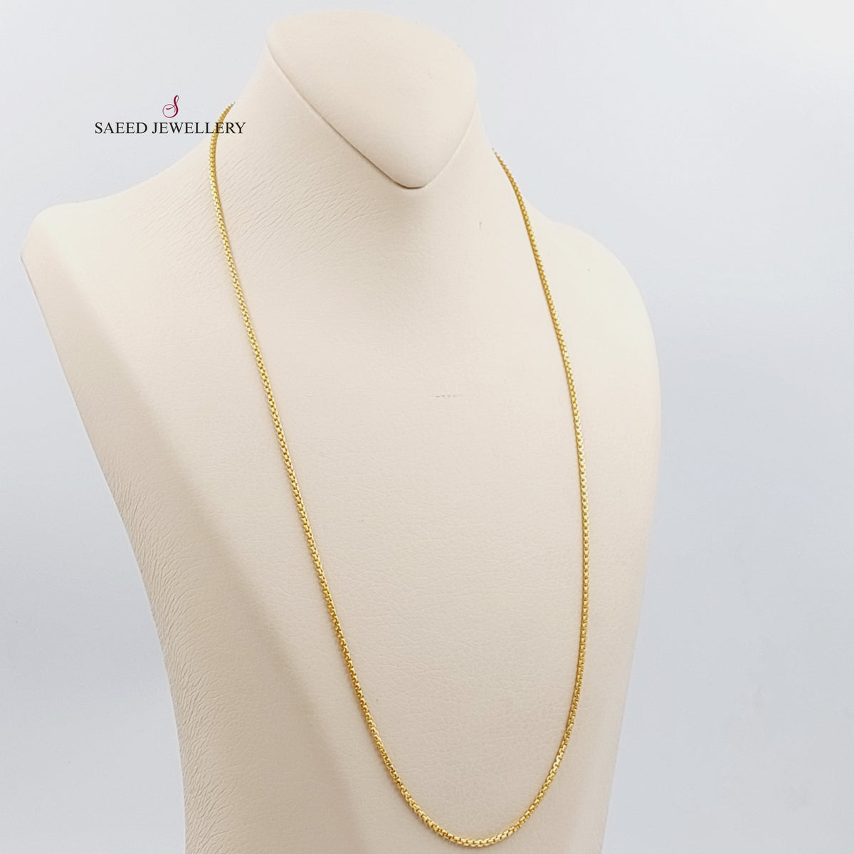 <span>(2mm) Box Chain 60cm Made of 21K Yellow Gold .</span> by Saeed Jewelry-سنسال-بوكس-60-سم-متوسط-السماكة