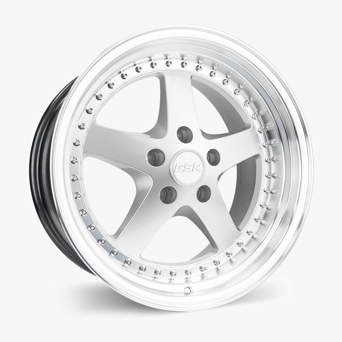 ESR SR04 18X10.5 5X120 +22 HYPER SILVER FACE MACHINED LIP Wheel/Rim 80552022 SR04HS-ML