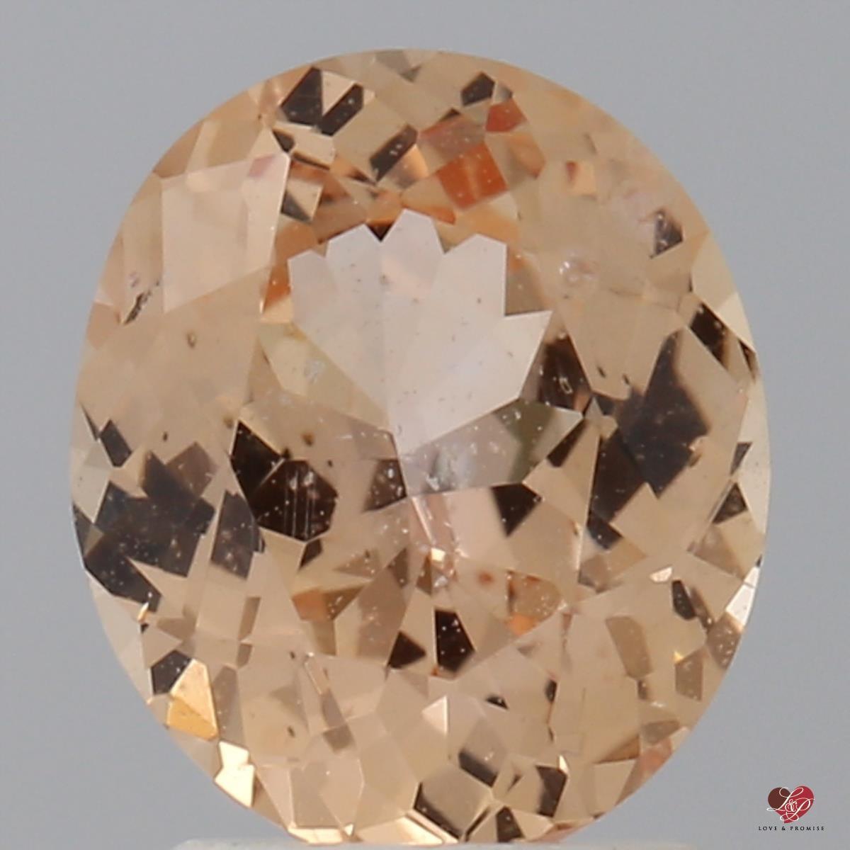 2.17cts rich peach sorbet oval sapphire loose gemstone, handcrafted fine jewelry by Love & Promise