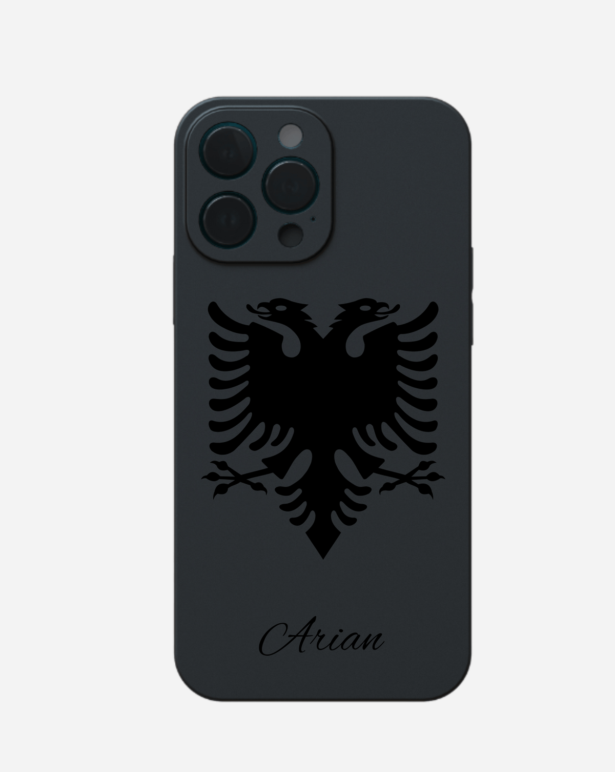 HANDYHÜLLE ALBANISCHE FLAGGE ADLER MIT NAME - GRAVUR styleyourmobilephone
