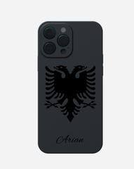 HANDYHÜLLE ALBANISCHE FLAGGE ADLER MIT NAME - GRAVUR styleyourmobilephone