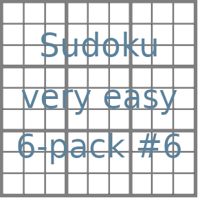 Sudoku 9x9 very easy puzzles 6-pack no.6
